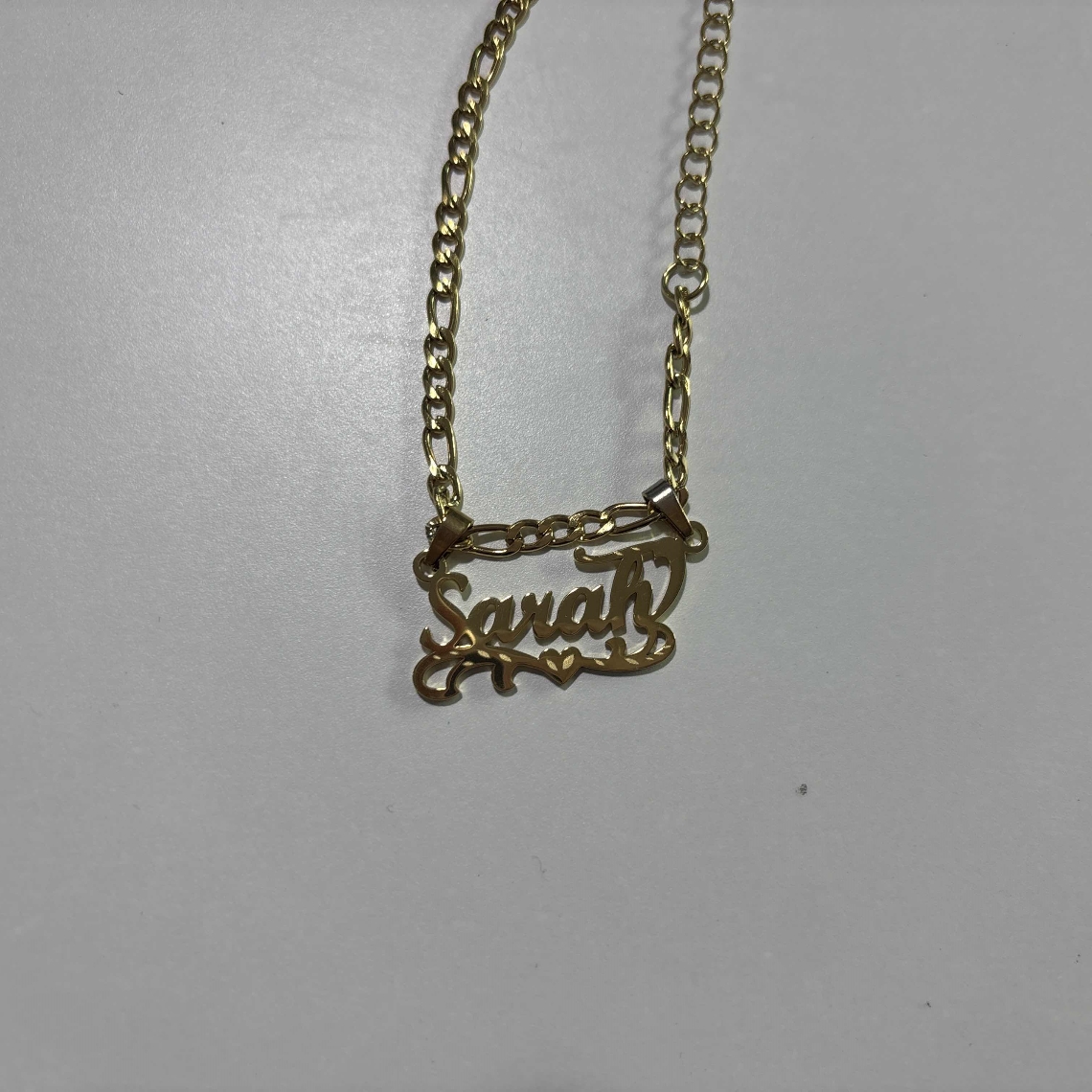Custom Figaro Chain Heart Name - огляд і ціна Name Necklace Custom