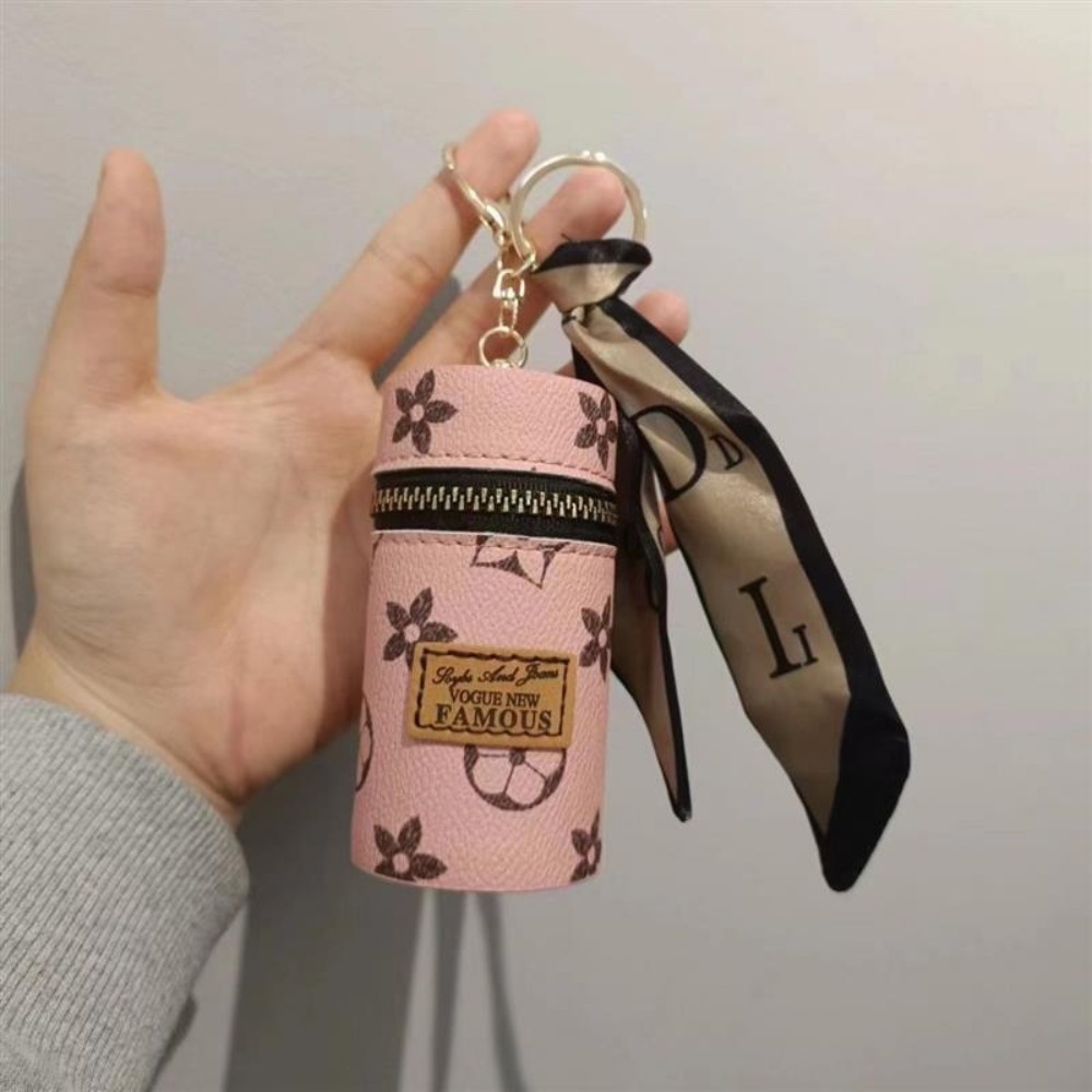 Pink Monogram Floral Print Cyl - огляд і ціна Monogram Keychain Leather