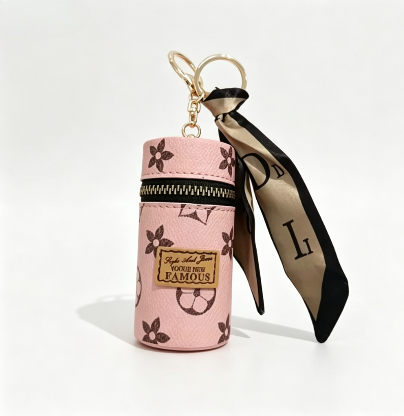 Pink Monogram Floral Print Cyl - огляд і ціна Monogram Keychain Leather