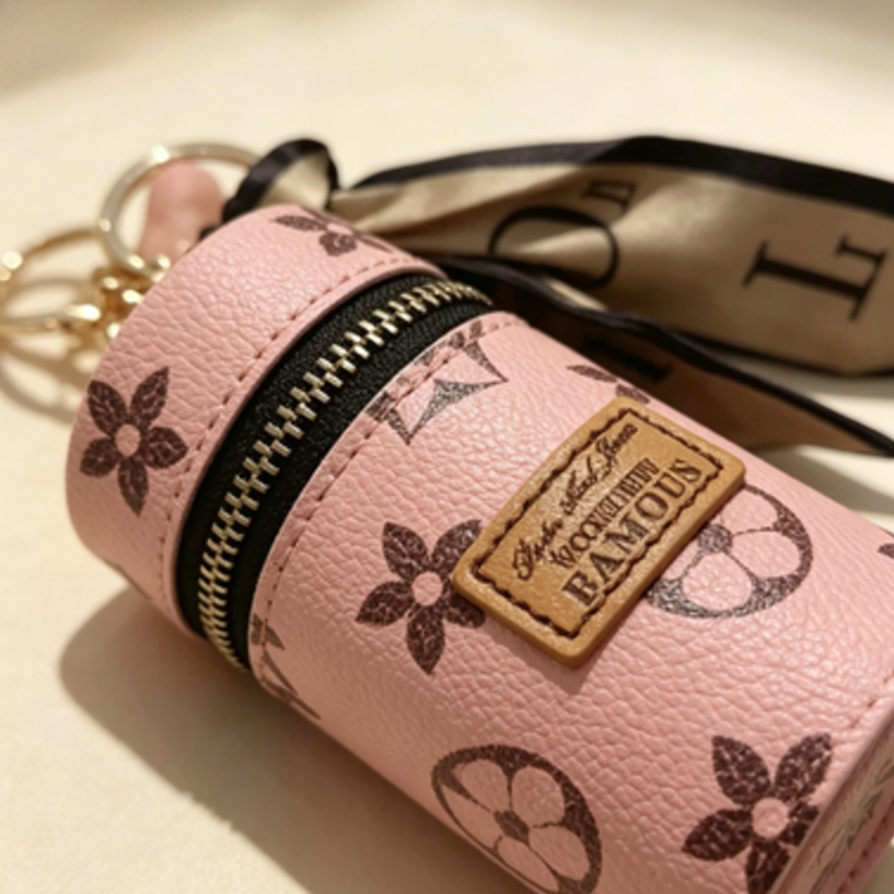 Pink Monogram Floral Print Cyl - огляд і ціна Monogram Keychain Leather