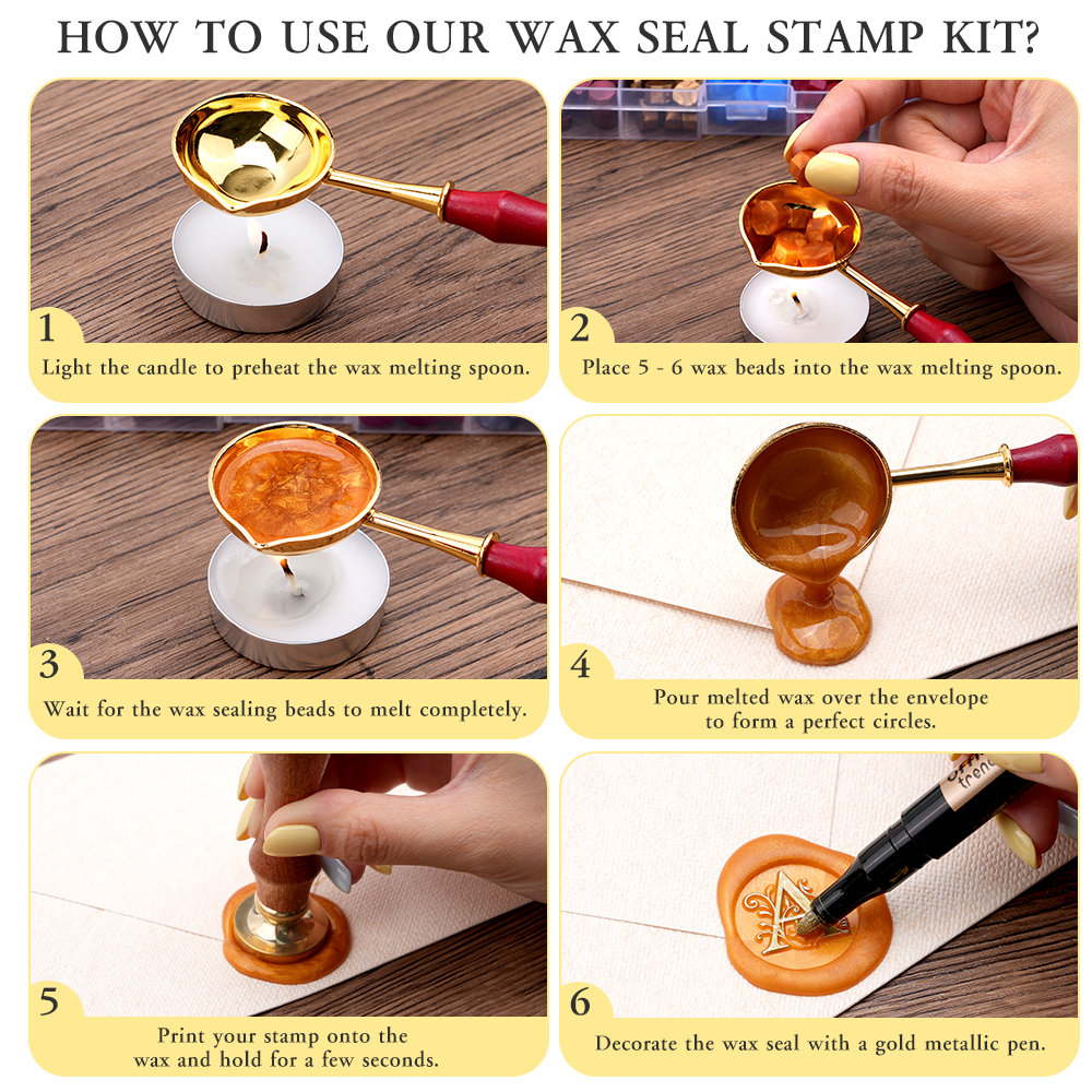A-Z letter Wax Seal Stamp Kit  - огляд і ціна Wax Seal Letter Kit