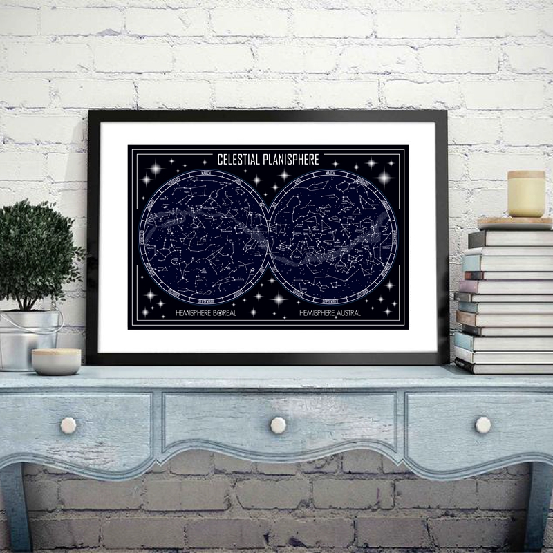 Celestial Planisphere Map Canv - огляд і ціна Custom Star Map